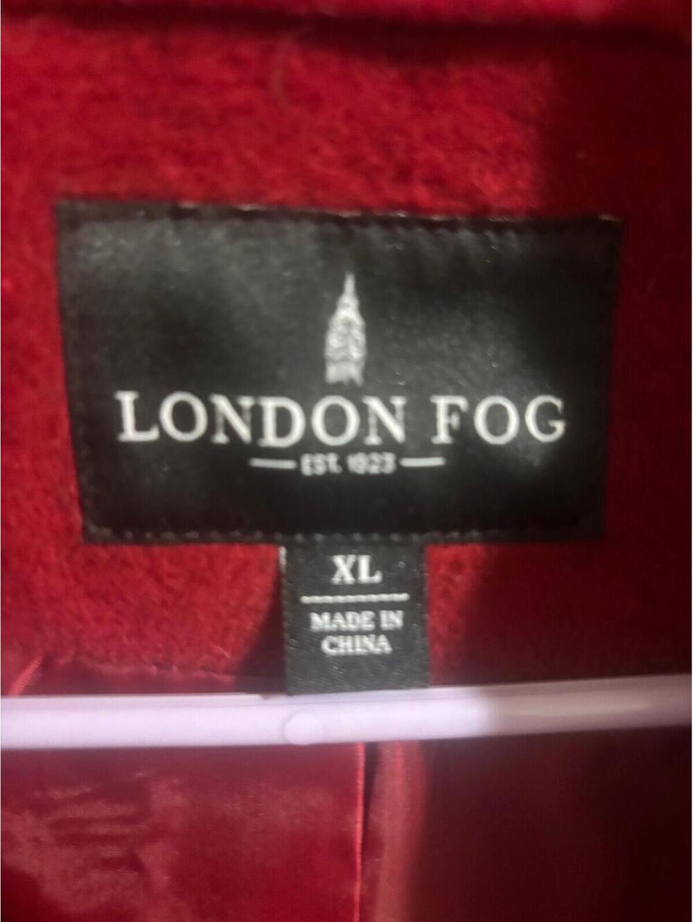 LONDON FOG RED WOOL BLEND COAT Y2K VIBES | WOMEN’S XL | PRELOVED - Picture 3 of 6